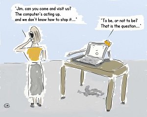Cartoon "The Computer's Acting Up"